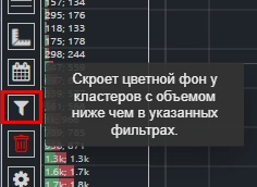 Кнопка - Фильтры кластеров
